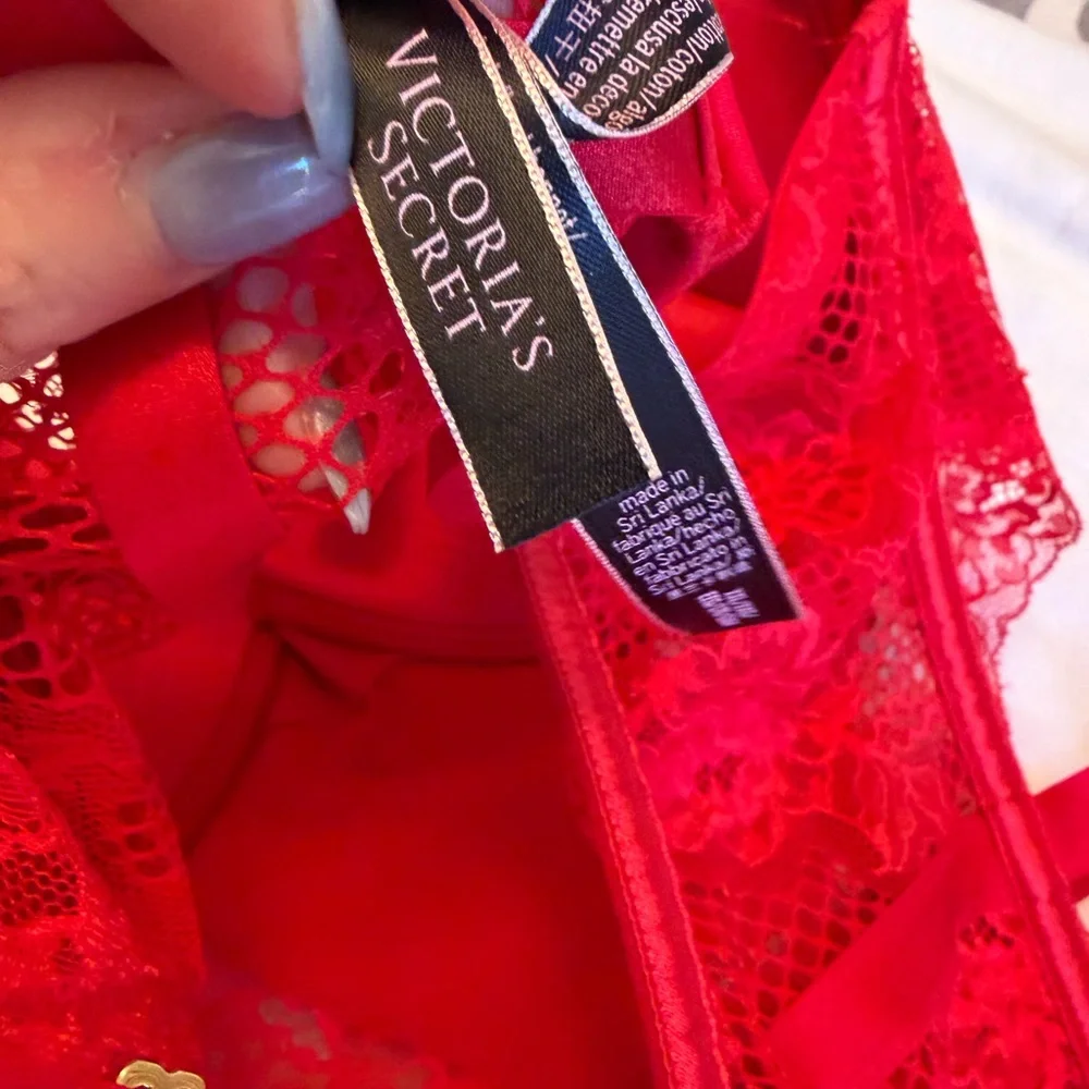 Victoria's Secret Red Lace Lingerie - Picture 6 of 9